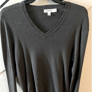 Calvin Klein Mens Long Sleeve V Neck Sweater